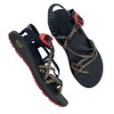 CHACO Sandals Womens Size 10 Classic Z Cloud X2 Adjustable Navy Pink Print Water Photo 0