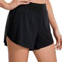 CRZ Yoga Black  Dolphin Hem Shorts Photo 1