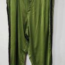 Anthropologie  Diandra Green Satin Pleated Joggers Size 16. B-3 Photo 7