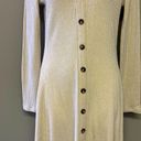 Double Zero  Cream Faux Button Pullover Swing MIDI-  Medium Photo 1