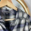 Vince  blue plaid button up blouse shirt Photo 1