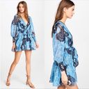 Ulla Johnson  Noemi metallic fil coupé Silk Mini Dress in Sky Blue Size 6 Photo 2