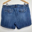 Liz Claiborne  Classic Denim Jean Shorts Women’s Size 16 Button Flap Back Pockets Photo 2