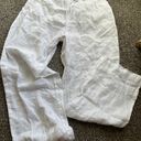 White Linen Flowy Pants Size L Photo 1