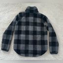 Abercrombie & Fitch  Sherpa checkered plaid zip up sweatshirt jacket xxs Photo 6