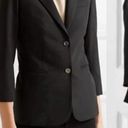 The Row  Black Stretch Virgin Wool Schoolboy Blazer Womens Size 6 Photo 2