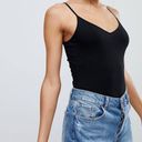 American Eagle Cami Bodysuit in Fancy Rib in Black Photo 3