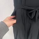 The Loft  Romper Womens 6 Black Tie Front Short Sleeve Back Cutout Pockets Summer Photo 7