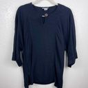 Natori  black linen blend Tunic blouse Size Small Photo 1