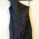 J.Crew  Dress Navy Blue 100% Cotton One-Shoulder Cocktail/ Prom Dress Sz 4 EUC Photo 0