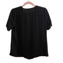 Nine Britton  Frenkel Black Scalloped Blouse Photo 1