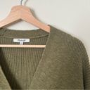 Madewell V-Neck Button-Front Long Cardigan Sweater Classic Olive Size Small Photo 4