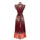 Farm Rio NWT  for Anthropologie Tesorina in Wine Floral Wrap Dress S Photo 1