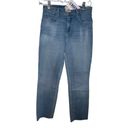 L'Agence  Sada High Rise Cropped Slim Raw Hem Jeans Straight Light Wash Size 25 Photo 19