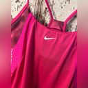 Nike  Women's Tie Dye Drape Layered Tankini Swimsuit Top Pink Small Bright NWT Photo 2