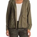 Sanctuary  Hooded Snap Front Utility Jacket Womens Large Army Green NEW Photo 0