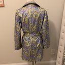 J. McLaughlin  Silk Paisley Print Trench Coat Photo 1