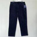 Laura Scott  Missy Uncut Corduroy Pants Navy Blazer Y12 NWT Vintage Photo 1