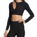 n:philanthropy  Black Roxbury Womens Cut-Out Asymmteric Crop Top Photo 2