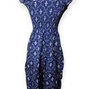 Hill House  Home Ellie Nap Dress Navy Trellis Print Size Small NYC Photo 3