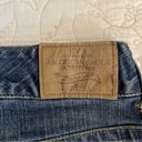 American Eagle Vintage Y2K  Mini Skirt Denim Cut Off Low Rise Jean Size 2 XS Photo 3