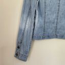 DKNY  Jeans Distressed Light Wash Denim Blue Blazer Jacket ~ Size XS Photo 6