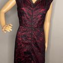 Chelsea & Violet Black Lace Over Red Short Sleeve High Low Dress Size Small Photo 0