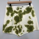 Free People Intimately  Set Womens Large Green Tie Dye Kelly Sweatshirt Shorts Photo 6