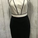 White House | Black Market  Graphic Sleeveless Sheath dress Size 2P Black & Ecru Photo 0