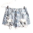 Levi's  501 Premium Button Fly Denim Jean Shorts Cut Off Big E Womens Tag 26 Photo 0