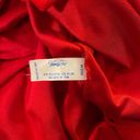 Vanity Fair  vintage 90s cherry red fleece 3/4 sleeve snap pocket front robe. M Photo 7