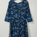 Eshakti  Womens Dress Small 4 Blue Floral Vine Print Party Fun Church Casual Photo 5