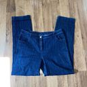 St. John  Collection Dark Blue Denim Stretch Jeans Straight Leg EUC Sz 33 Photo 68