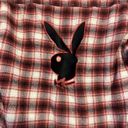 PacSun Playboy for  red and black plaid flannel shirt S Photo 5