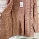 Nine West chunky knit cozy stretch open cardigan orange/glitter women size XS Photo 4