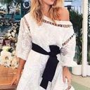 Zimmermann  Winsome Cinch Vine Lace Mini Dress White Size Small NEW Photo 3