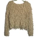 Missguided  beige fuzzy pullover sweater Photo 0