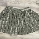 American Eagle Green & White Aztec Stripes Print Circle Mini Skirt Size Medium Photo 5