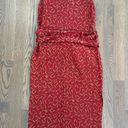 Doncaster Vintage 100% Silk Sleeveless Tie Waist Dress in Red and Khaki Size 8 Photo 9