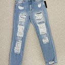 American Bazi  Distressed Boyfriend Jeans Hollywood Graffiti Blue Large Photo 1