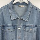 Altar'd State Altar’d State Denim Smiley Face Blue Jean Jacket Happy Face Women’s Size Medium Photo 3