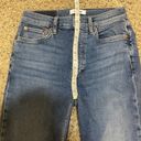 RE/DONE  High Rise 70s Stove Pipe Button Fly Raw Hem Denim Jeans Size 26 Photo 13