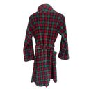 Ralph Lauren Lauren  Womens Small Fleece Bath Robe Green Plaid Belt Logo Holiday Photo 1