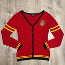 Harry Potter  Gryffindor Red, Black Varsity Cardigan Sweater Size 2XL Button Down Photo 2