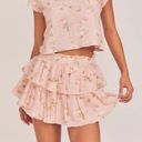 Love Shack Fancy  Floral Ruffle Mini Skirt Photo 0