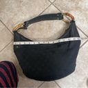 Gucci  GG Bamboo Half Moon Bag Medium Hobo Canvas Shoulder Bag Photo 7