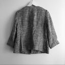 J.Jill ‎ 3/4 sleeve tweed blazer jacket Womens Size S Gray Work Photo 3