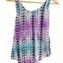 Lovers + Friends  Purple Tie-Dye Sleeveless Cut Out Tank Top Size XS Photo 0