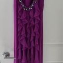 Faviana Purple Long  Dress Photo 3