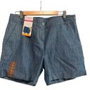 Isaac Mizrahi  NWT New York Tailored Short Indigo Chambray Size 12 Photo 0